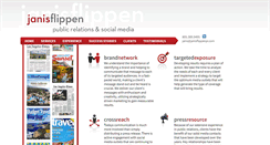 Desktop Screenshot of janisflippenpr.com